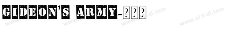Gideon’s Army字体转换